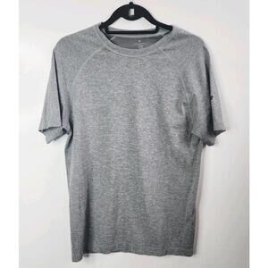 Fabletics Men's Heather Gray Athletic Short Sleeve T-Shirt Size M Running Yoga